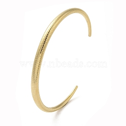 304 Stainless Steel Open Cuff Bangles, Jewely for Women, Golden, Inner Diameter: 2-1/2x2-1/8 inch(6.3x5.4cm)(BJEW-K241-02J-G)