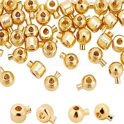 CHGCRAFT 40Pcs 2 Style Rack Plating Brass Beads, Nickel Free, Real 18K Gold Plated, 4~4.5x3~3.5x2~3mm, Hole: 0.6~0.7mm, 20pcs/style(KK-CA0003-28)