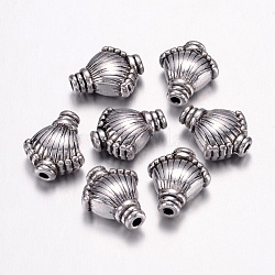 Tibetan Style Alloy Beads, Cadmium Free & Nickel Free & Lead Free, Shell, Antique Silver, 11x9x5mm, Hole: 1mm(LF0240Y-NF)