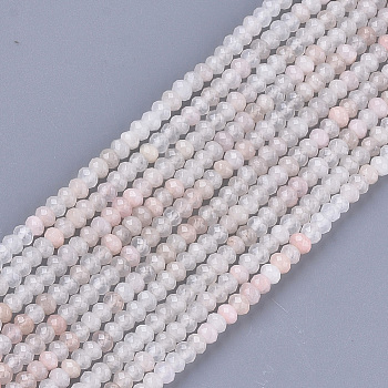 Natural Pink Aventurine Beads Strands, Faceted, Rondelle, 3.5~4x2.5~3mm, Hole: 1mm, about 120~122pcs/strand, 14.9 inch~15.1 inch