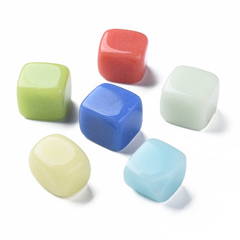 Synthetic Luminous Stone Beads, No Hole, Cube, 20~25x19~22x18~20mm