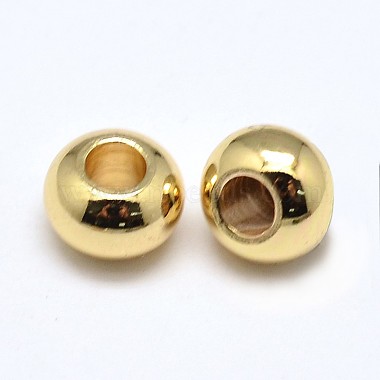Brass Flat Round Spacer Beads(X-KK-M085-18G-NR)-2