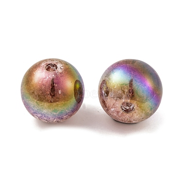 UV Plating Rainbow Iridescent Two Tone Acrylic Beads(PACR-C009-04F)-2