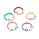 Love Flower Beads Stretch Bracelet for Kid(BJEW-JB06954)-1