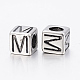 304 Stainless Steel Large Hole Letter European Beads(X-STAS-H428-01AS-M)-2