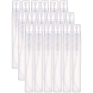 Plastic Spray Bottle, Frosted, Portable Refillable Makeup Sprayer Bottle, White, 11.9x1.55cm,  capacity: 10ml(MRMJ-BC0001-44)