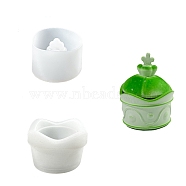 DIY Candle Silicone Molds, for Candle Making, Column, White, 8.3x8.3x5.5cm, Inner Diameter: 5.9cm(AJEW-M227-02D)