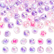 Elite 72Pcs 12 Styles UV Plating Transparent Acrylic Beads, Round & Polygon & Rectangle & Pumpkin, Mixed Color, 15~16x14~16mm, Hole: 2.7~3.1mm, 6pcs/style(TACR-PH0001-57A)