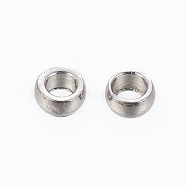 201 Stainless Steel Beads, Rondelle, Stainless Steel Color, 1.5x0.8mm, Hole: 0.8mm(STAS-G192-17P)