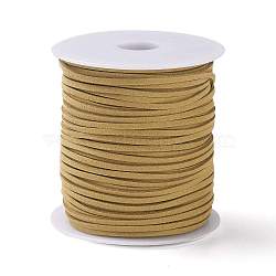 45M Faux Suede Cord, Faux Suede Lace, Dark Goldenrod, 2~2.5x1.5~2mm, about 50 Yards(45m)/Roll(LW-M003-19)