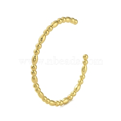 Brass Cuff Bangles, Long-Lasting Plated, Lead Free & Cadmium Free, Real 18K Gold Plated, Inner Diameter: 2-1/4 inch(5.6cm)(BJEW-D039-10A-G)