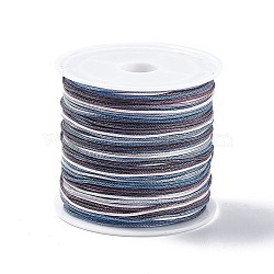 50M Segment Dyed Nylon Chinese Knotting Cord, for DIY Jewelry Making, Gray, 0.8mm, about 54.68 Yards(50m)/Roll(NWIR-A008-02C)