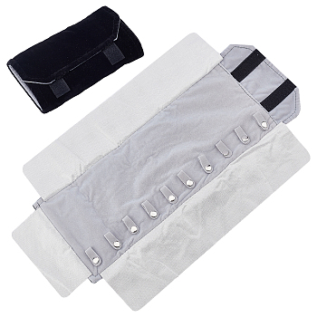 Cloth Storage Bag, Jewelry Storage Bag, Rectangle, Black, 14.6x6.6x4.2cm