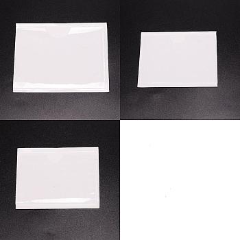 Nbeads 45Pcs Rectangle PVC Transparent Pouch, Self-adhesive Price Tag Label Bag, Clear, 81~115x100~143x0.5mm, 45pcs