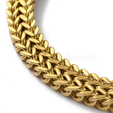 Ion Plating(IP) 304 Stainless Steel Wheat Chain Necklaces(NJEW-P288-16G)-3