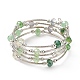perles de verre cinq boucles wrap bracelets(BJEW-JB09056-03)-1