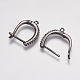 Brass Micro Pave Cubic Zirconia Earring Findings(ZIRC-E143-48B)-1