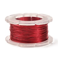 Round Copper Craft Wire, for Jewelry Making, Long-Lasting Plated, FireBrick, 24 Gauge, 0.5mm, about 39.37 Feet(12m)/roll.(CWIR-C001-01B-02)
