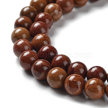 Natural Wood Lace Stone Beads Strands(G-P516-A02-01)-3