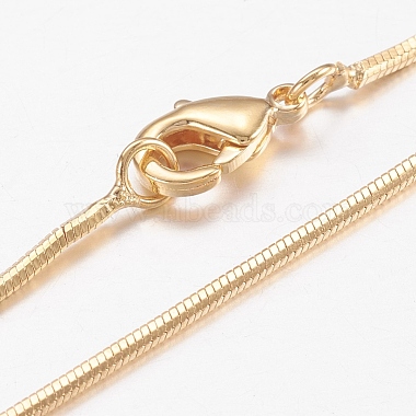 Brass Snake Chain Necklaces(X-MAK-L009-01G)-1