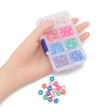 184Pcs 8 Colors Plastic Pearlized Beads(KY-YW0001-47)-4