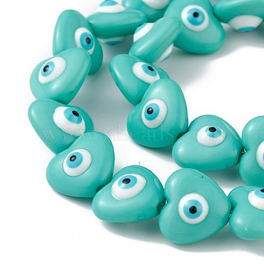 Evil Eye Resin Beads Strands(RESI-F040-01H)-3