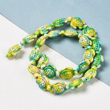 Synthetic Turquoise Dyed Beads Strands(G-P507-05A)-2