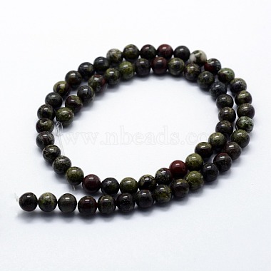 Natural Bloodstone Beads Strands(X-G-I199-21-10mm)-2