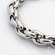 Casual Style 304 Stainless Steel Double Link Chain Bracelets(STAS-O036-37P)-2
