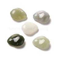 Natural Nephrite Jade Pendants, Rabbit Charms, 13x16.5x5.5mm, Hole: 1mm(G-NH0007-04)