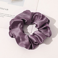Satin Face Elastic Hair Accessories, for Girls or Women, Scrunchie/Scrunchy Hair Ties, Old Rose, 120mm(OHAR-PW0007-43M)
