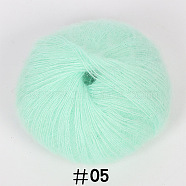 25g Angora Mohair Wool Knitting Yarn, for Shawl Scarf Doll Crochet Supplies, Aquamarine, 1mm(PW22070124354)