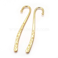 Tibetan Style Alloy Bookmarks, Lead Free and Cadmium Free, Golden, 2.4cm wide, 12.2cm long, hole: 2mm(K096T011)