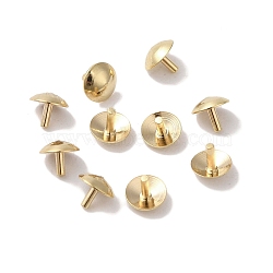 Brass Pendant Bails, Lead Free & Cadmium Free, Real 24K Gold Plated, 4x3.5mm, Hole: 1mm(KK-K383-21A-G)