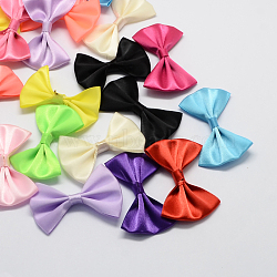 Handmade Woven Costume Accessories, Ribbon Bowknot, Mixed Color, 33x52x8mm(X-WOVE-R066-M)