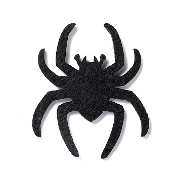 Wool Felt Spider Party Decorations, Halloween Themed Display Decorations, for Decorative Tree, Banner, Garland, Black, 57x47x2mm