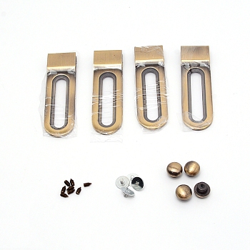 Aluminium Alloy Slider, for Bag Straps Replacement Accessories, Antique Bronze, 77.5x23x6.5mm, Hole: 2mm