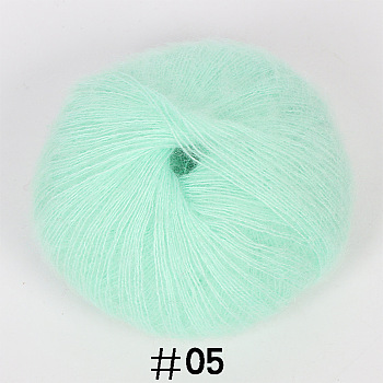 25g Angora Mohair Wool Knitting Yarn, for Shawl Scarf Doll Crochet Supplies, Aquamarine, 1mm