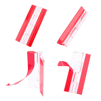 Acrylic Self Adhesive Hinge, Rectangle, Red, 100x42x6.5mm