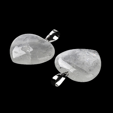 Natural Quartz Crystal Pendants(G-E467-03H-FF)-2