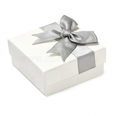 Dark Gray Square Paper Jewelry Set Box