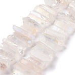 Natural Quartz Crystal Points Beads Strands, Dyed, Nuggets, 15~30x4~8x4~7mm, Hole: 1mm, 8 inch(G-K181-B28)