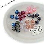 Opaque Acrylic Pendants, Round, Mixed Color, 18.6mm, Hole: 3.8mm(OACR-N137-17)