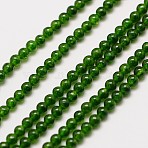 Natural Taiwan Jade Round Beads Strands, Dyed, 2mm, Hole: 0.8mm, about 150pcs/strand, 15.3 inch(G-A130-2mm-M08)