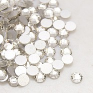 Glass Flat Back Rhinestone, Grade A, Back Plated, Faceted, Half Round, Crystal, 1.9~2mm, about 1440pcs/bag(X-RGLA-C002-SS6-001)