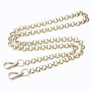 Bag Chains Straps, Brass Cable Link Chains, with Alloy Swivel Clasps, for Bag Replacement Accessories, Light Gold, 109x1.2cm(KK-S361-004KC)