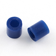 PE DIY Melty Beads Fuse Beads Refills, Tube, Dark Blue, 3~3.3x2.5~2.6mm(X-DIY-R013-2.5mm-A32)