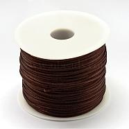 Nylon Thread, Rattail Satin Cord, Coconut Brown, 1.5mm, about 49.21 yards(45m)/roll(NWIR-R033-1.5mm-738)