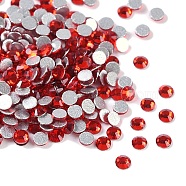 Glass Flat Back Rhinestone, Grade A, Back Plated, Faceted, Half Round, Light Siam, SS6, 1.9~2mm, 1440pcs/bag(RGLA-C002-SS6-227)