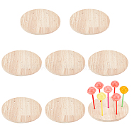 Round Natural Wood Lollipop Display Stands, Cake Pop Display Holder for Baby Showers, Birthday Party, Navajo White, 12x0.8cm(ODIS-WH0030-54B)
